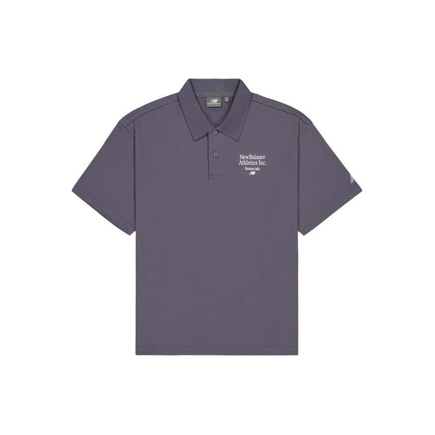 New Balance Athletics Polo Shirt Asia Sizing  Dark Grey  Men s NFE21021-DKG XXL