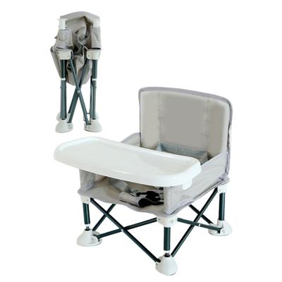 Silla de playa para bebé al aire libre con almohadillas antideslizantes, alta estabilidad, fuerte soporte de carga, silla plegable compacta portátil, mesa de cena para niños