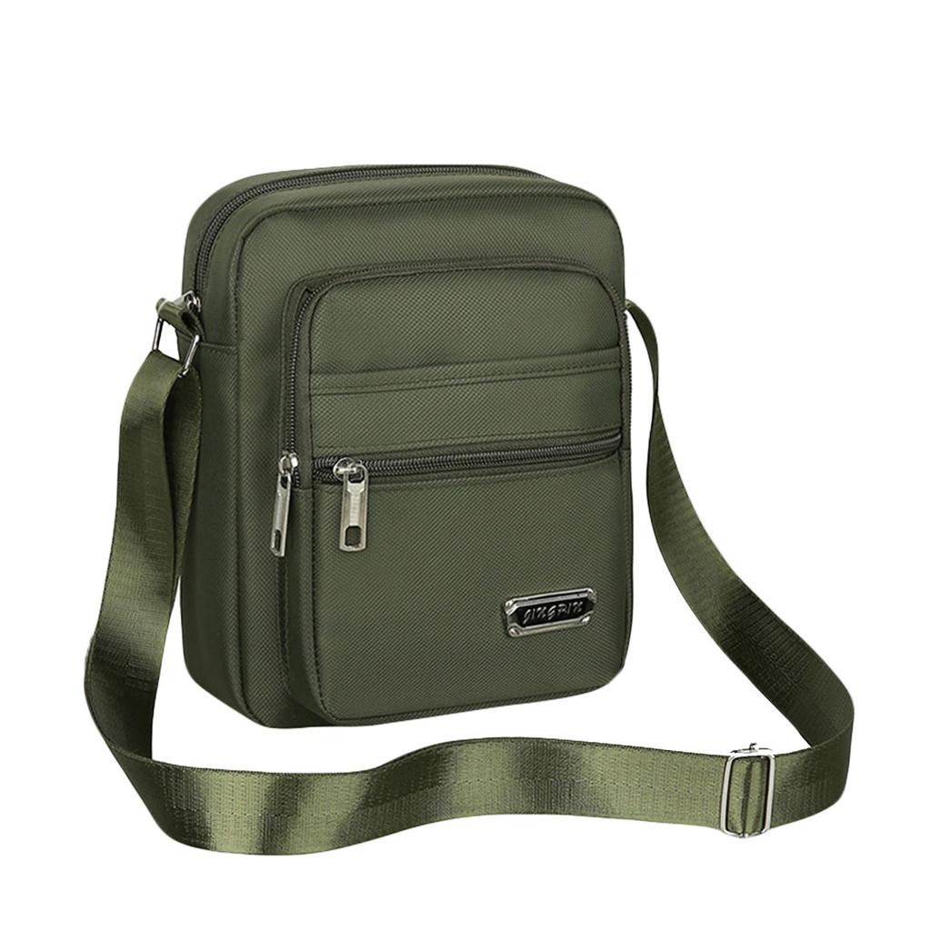 Sac messager étanche à quatre couches avec fermeture éclair, sac d'affaires à bandoulière unique, portefeuille