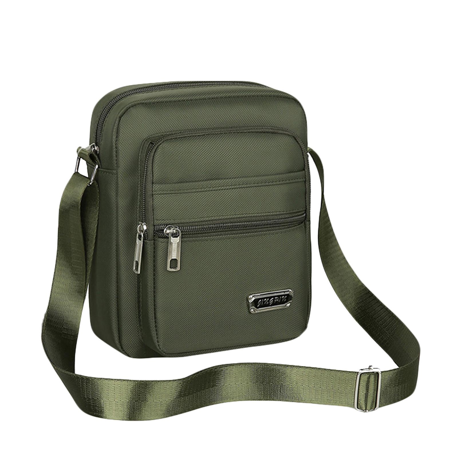 

Четырехслойная водонепроницаемая сумка-мессенджер на одно плечо с застежкой-молнией, деловая сумка-бумажник One Size