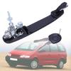 Black Exterior Vehicle Door Handle Assembly with Bolt-On Installation, Engineering-Plastic Construction and Integrated Lock Component 6N0837207