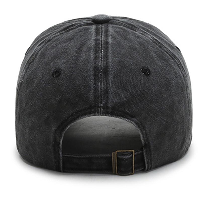 New Unisex Cap Adjustable Washed Cotton Solid Color Plain Baseball Cap Streetwear Leisure Hat Cap