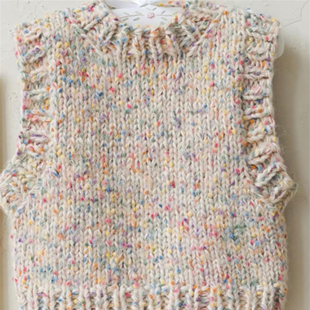 3 Rolls Comfortable Crochet Thread Rainbow Color Dot Mohair Yarn Hand Knitting Yarn Soft Yarn for Hat Blankets Scarves