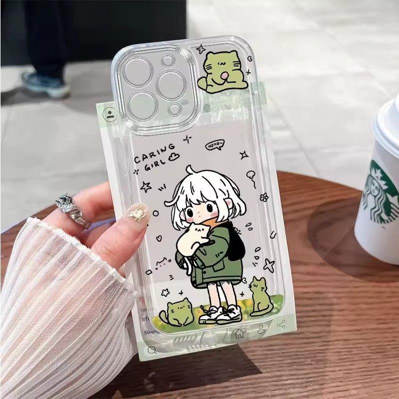 

Cat Girl Apple iPhone Case for 17 Pro Max/16/15 Pro Max/14 Pro Max iPhone 15 Plus