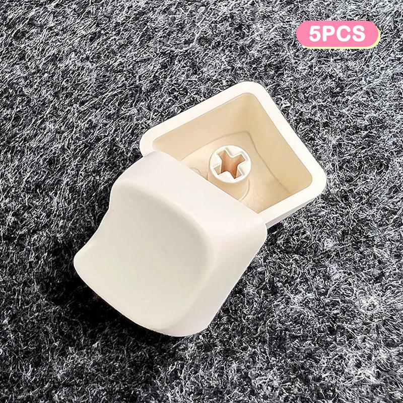 5 Stück Unbeschriftete Tastenkappe PBT-Tastenkappen Mit Einzigartigem Katzenkopf Mao Flache Verdickte Tastenkappe