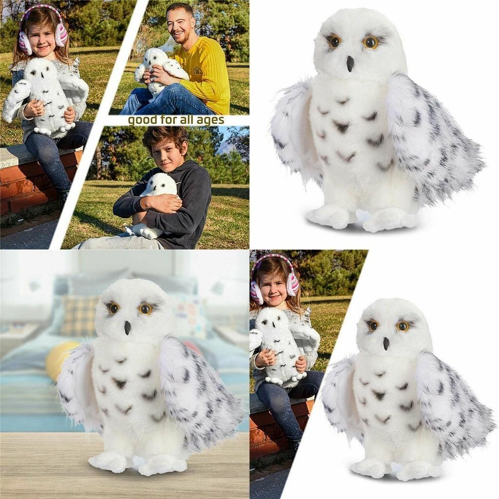 Adorable Wizard Snowy Owl Plush Toy Soft Stuffed Doll For Kids Christmas Gift