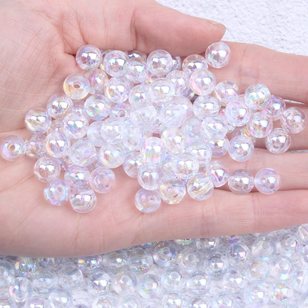 Multicolor Transparent AB Imitation Pearl Beads for DIY Jewelry Making