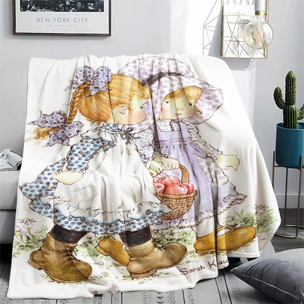 1 Stück Sarah Kay Motiv Flanelldecke, Hohe Qualität, Bequem für Alle Jahreszeiten, Heimdekoration, Wärme und Komfort, Perfekt für Weihnachtsgeschenke142