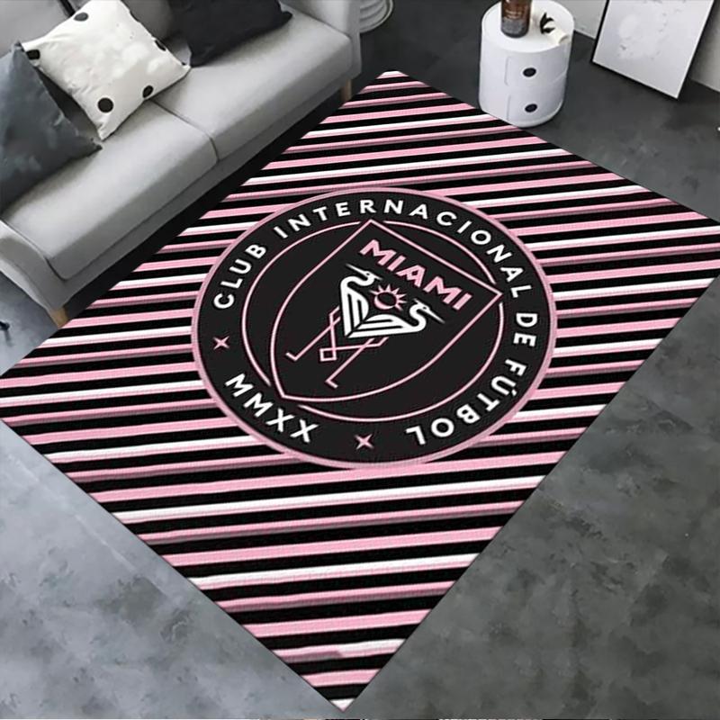 Nuovo Tappeto Inter Miami CF 2025 per Soggiorno Camera da Letto Casa Decorazione Divano, Tappetino Antiscivolo per Giochi Bambini