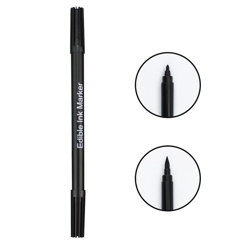 

1 шт. Двусторонний пищевой маркер для гурманов, пищевой краситель, ручка, детские игрушки для DIY чёрный