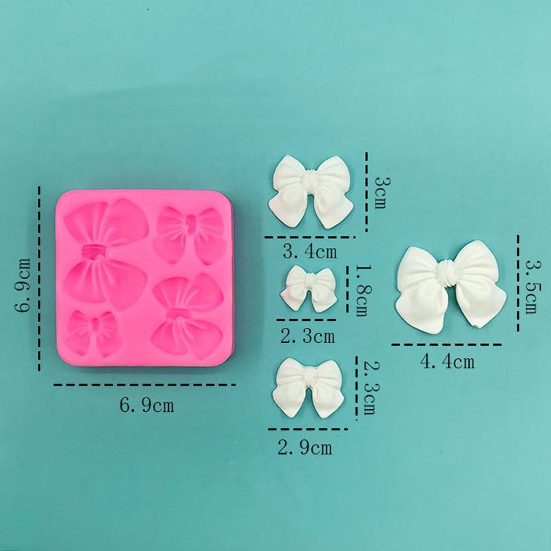 Newest Cute Knot Bow Molds Soft Silicone Fondant Resin Art Mould Cake Decoration Pastry Kitchen Baking Accessories Tools 2025
