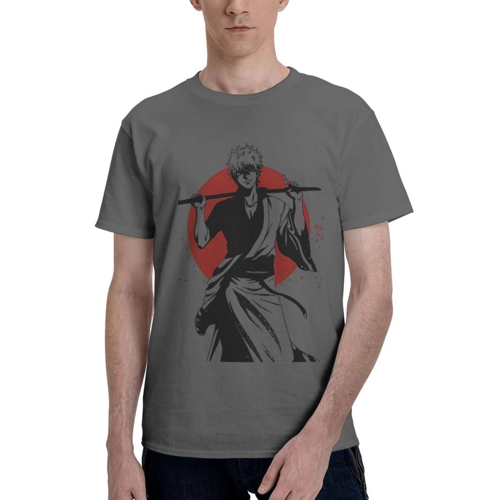 GINTAMA Vintage 100 Cotton Casual Breathable Confortable Tops Football Shirts 2025 Graphic Tee