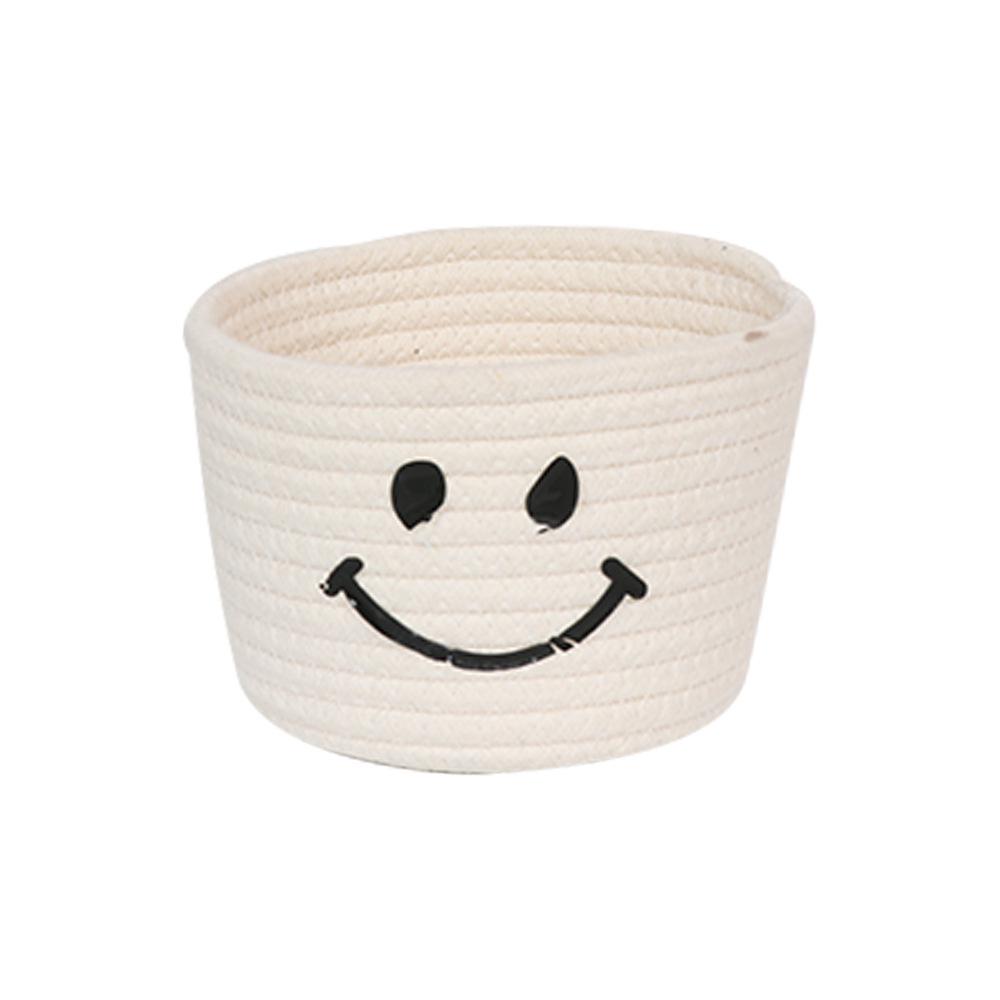 Colorful Cat Cotton Rope Storage Basket for Cosmetics, Toys, Keys & Books