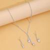Elegant Flower Necklace & Earrings Set for Women - Fresh, Simple Design for Brides & Banquets