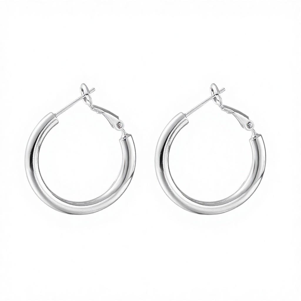 Circle Style Best-Selling Stainless Steel Needle Hiphop Hoop Earrings Women's High-End All-Match
