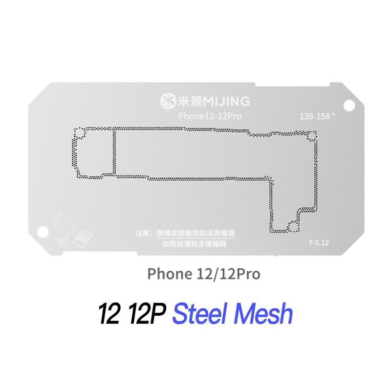 Mijing Z20 Pro Reballing Stencil Fixture Kits for iPhone X-17 Pro Max Motherboard Middle Frame Planting Tin Platform Hand Tools