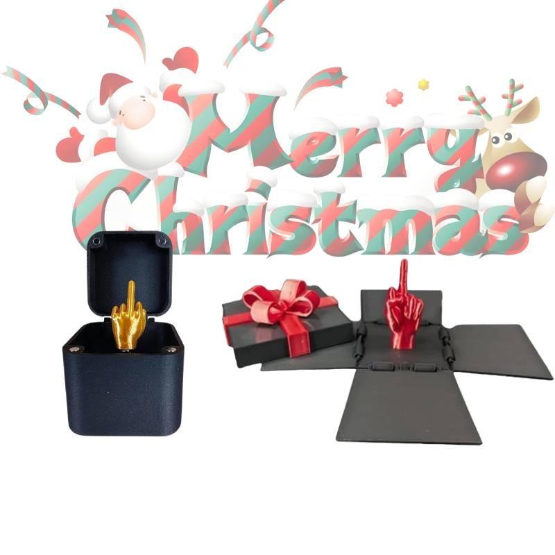 Unique And Creative Middle Finger In A Box Decorative Gift For Christmas Celebrations