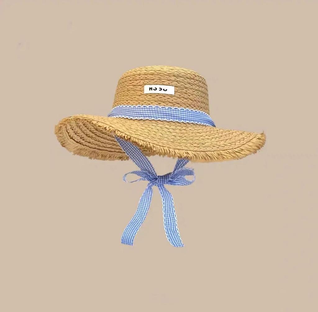Summer French Flat Edge Beach Hat Seaside Vacation Sun Protection Versatile Top Hat Premium Sunshade Straw Hat Women