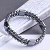 Fashionable Double Layer Terahertz Bracelet Comfort Wear Terahertz Bracelet Meditation Accessory Stone Texture for Daily