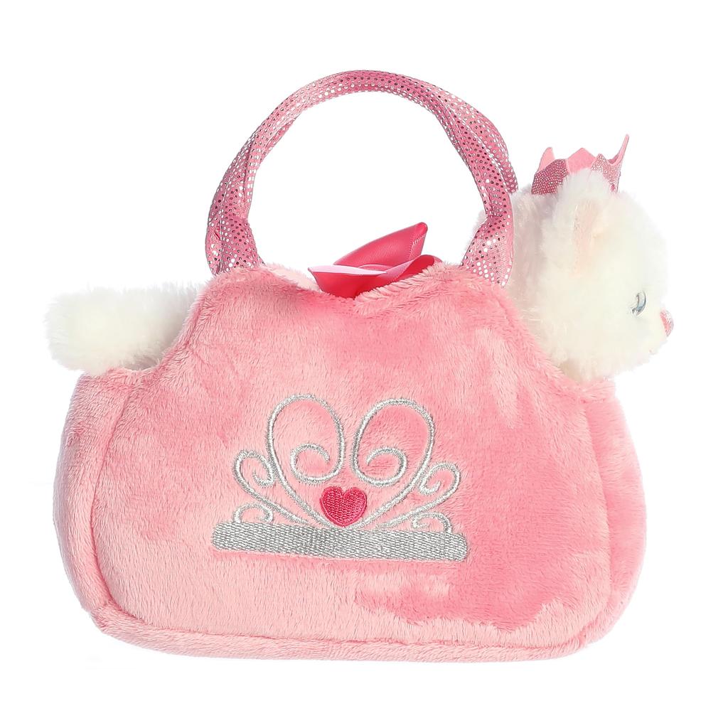 Authentic Aurora World Princess Cat Plush Toy with Cute Pink Bag.