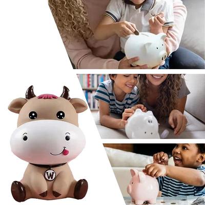 Cow Money Bank Cute Animal Cow Coin Storage Bank Funny Decorative Money Storage Jar for Boys Girls Child Birthday Gift