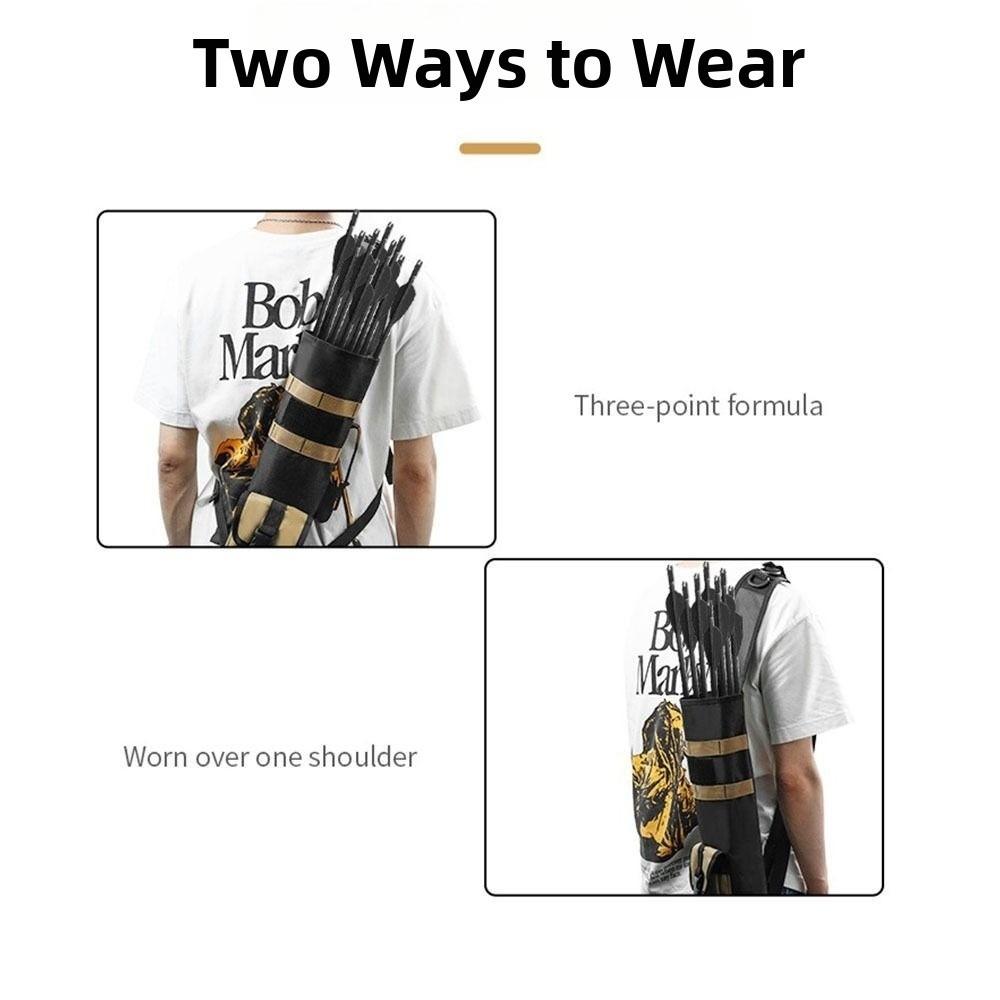 Single Shoulder Archery  Quiver Adjustable Strap Arrow Bag  Outdoor  Hunting Accessories