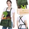 Large Pocket Gardening Apron with Quick Release for Harvesting