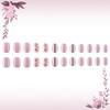 24 Pcs Short Square Stick on Nail Glittering Full Cover False Nail Purple Press On Nail Manicures Supplies for Woman