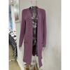 Women's Autumn and Winter Long Color Solid Color Long Sleeve Loose Pocket Cardigan Jacket