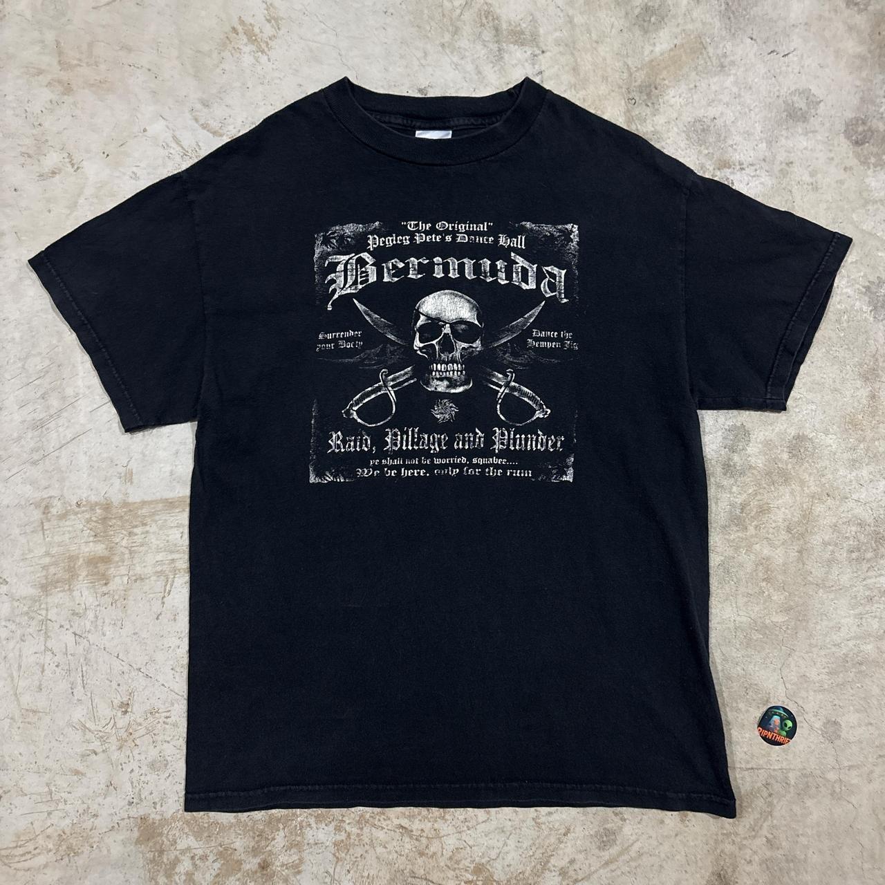Vintage Bermuda Raid Village Pirate T Shirt Size M Unisex T-Shirt XXXL