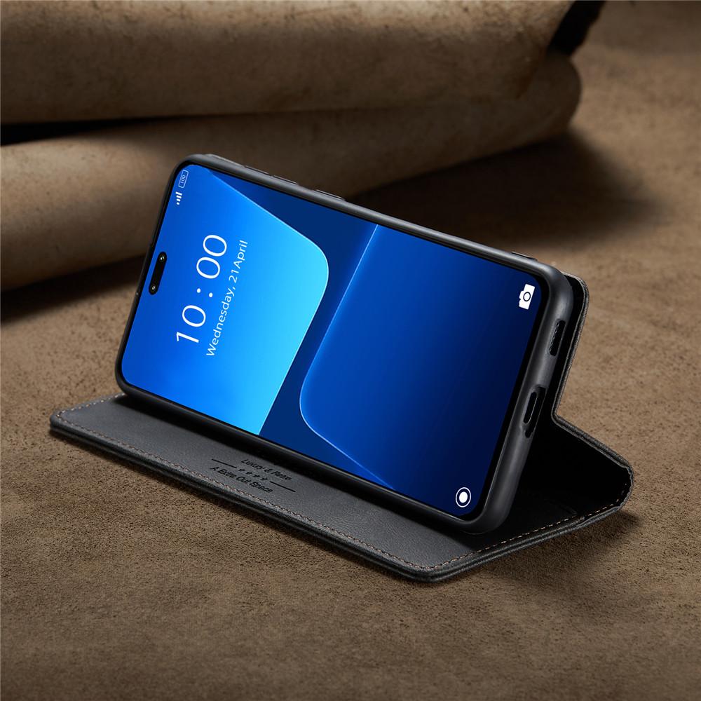 Luxury Genuine Leather Magnetic Wallet Flip Case for Xiaomi Mi 14 13 Lite Pro Card Slot Stand Shockproof Foldable Holder Full Protection Cover