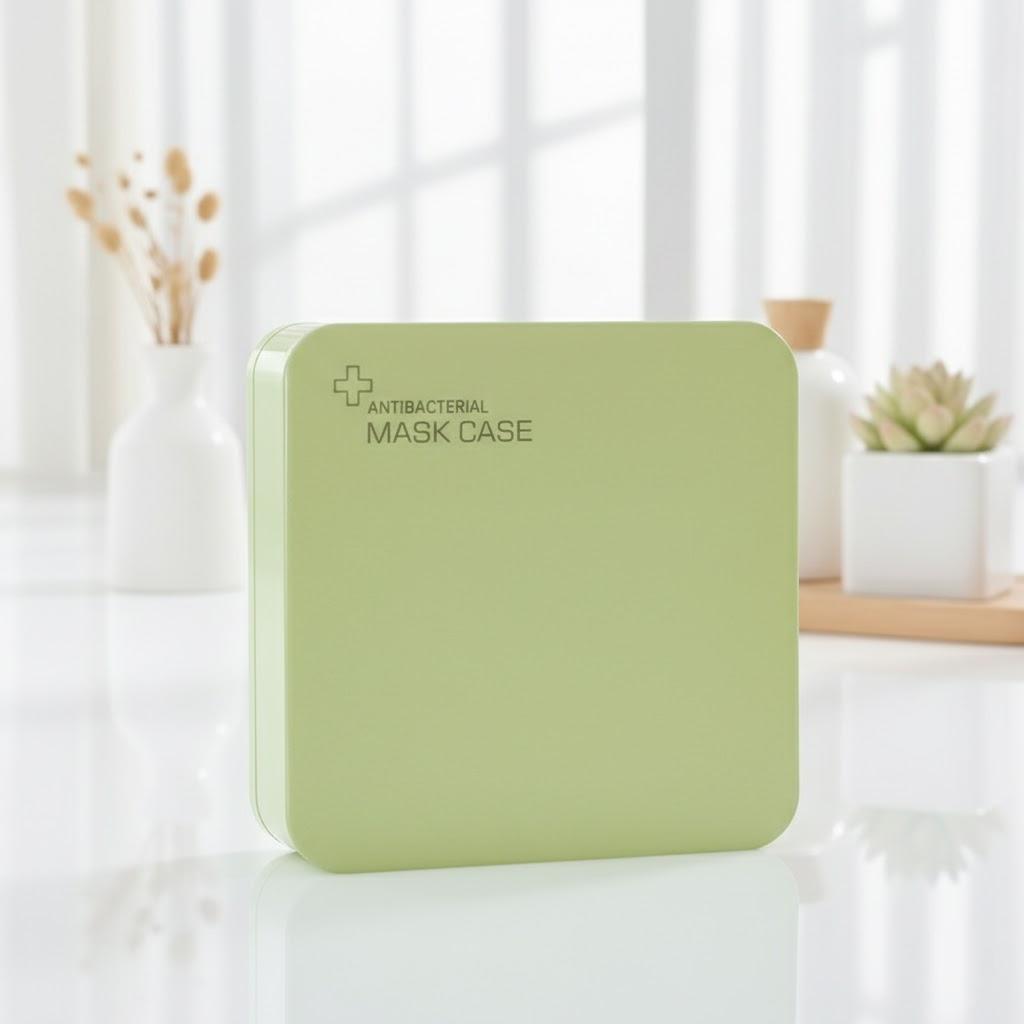 

Moisture Proof Mask Storage Box PP Case Dustproof Container Organizer Holder Travel Home Use зелёный