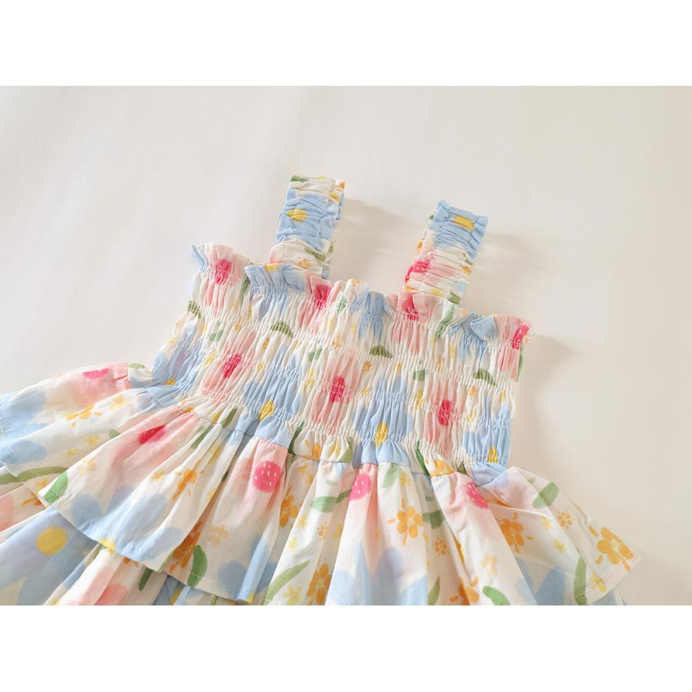 Girls Baby Summer Cake Dress New Children's Fashionable Thin Sleeveless Summer Princess Dress
