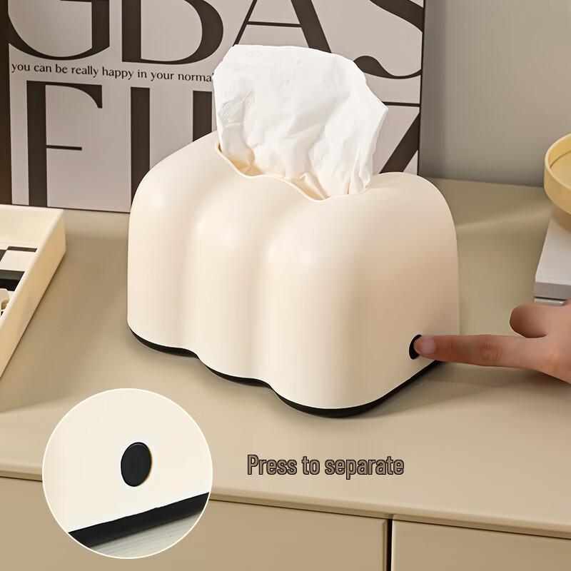 Cloud Tissue Box with Elastic Holder