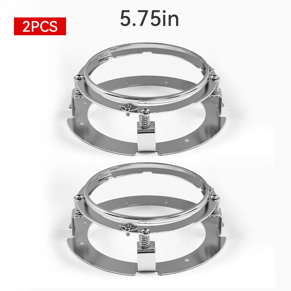 Black / Chrome 5 3/4" 5.75 inch Headlight Bracket Kit for Motorcycle and cars Ring Mount Brackets for 5.75 Inch LED Headlights