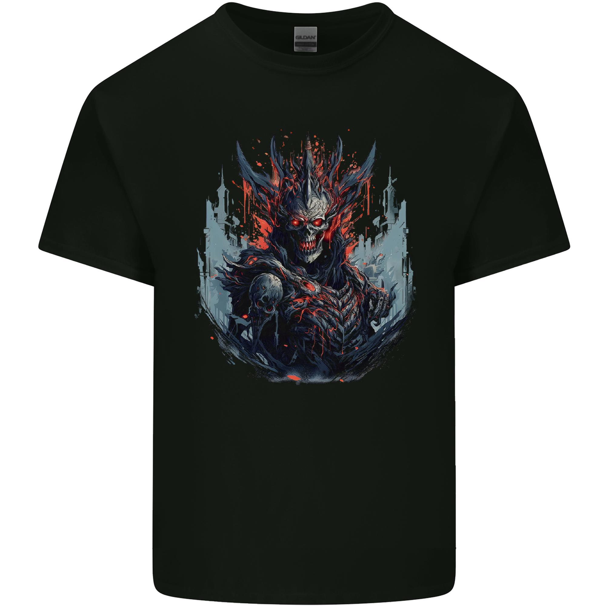 Demon Emperor Evil Skull Unisexs Light Cotton TShirt S