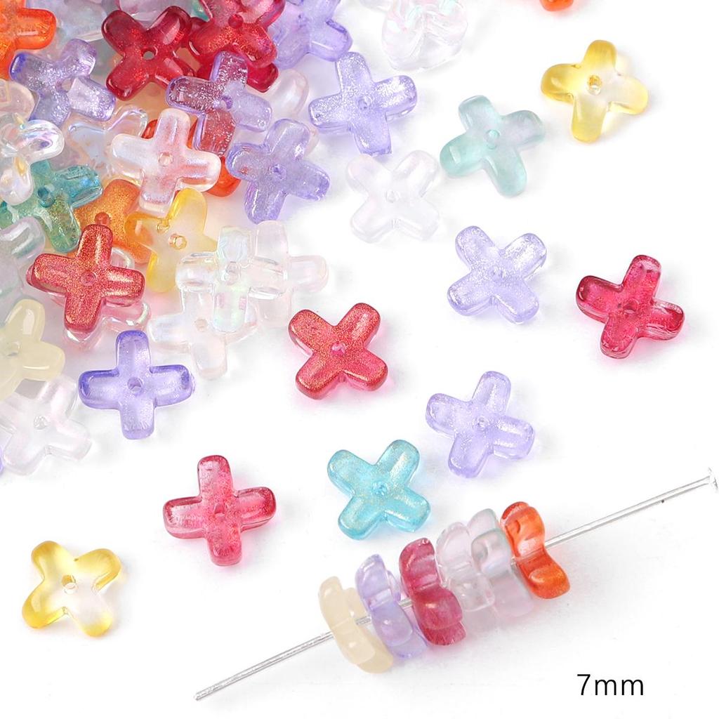 20 ks skleněných korálků skořápka květinové geometrické kouzlo pro DIY náhrdelník náramek náušnice příslušenství pro výrobu šperků