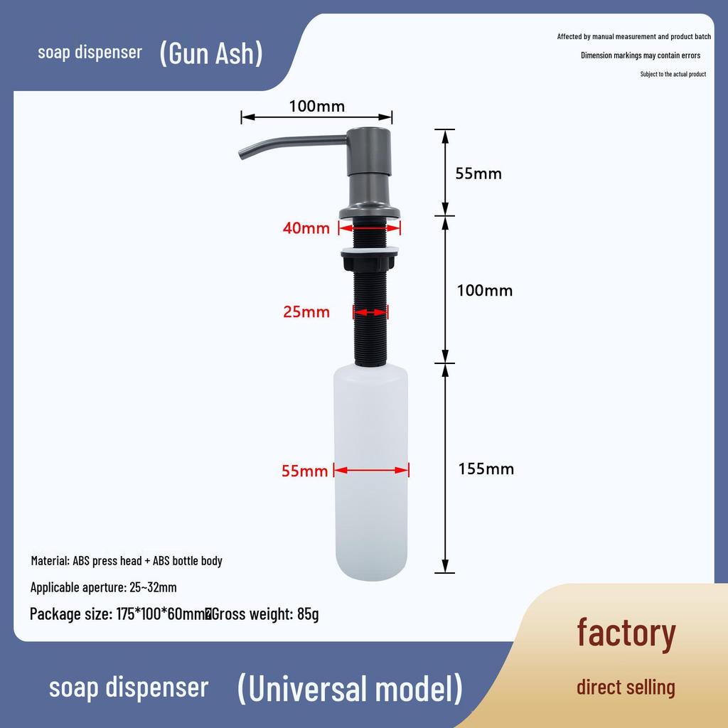 Aquarium Liquid Soap Dispenser Extension Tube with Stainless Steel Pump for Kitchen Sink Detergent Bottle