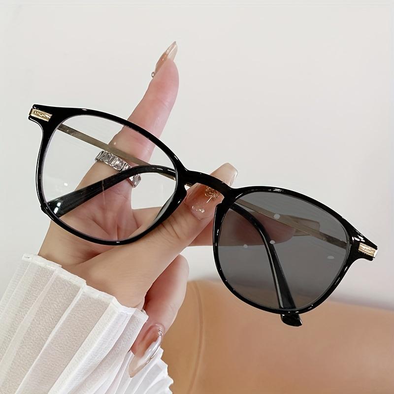 1Pc New Ultra Light Metal Glasses With Day And Night Dual-Use Lenses Anti Blue Light Glasses For Women Uv Resistant Sunglasses