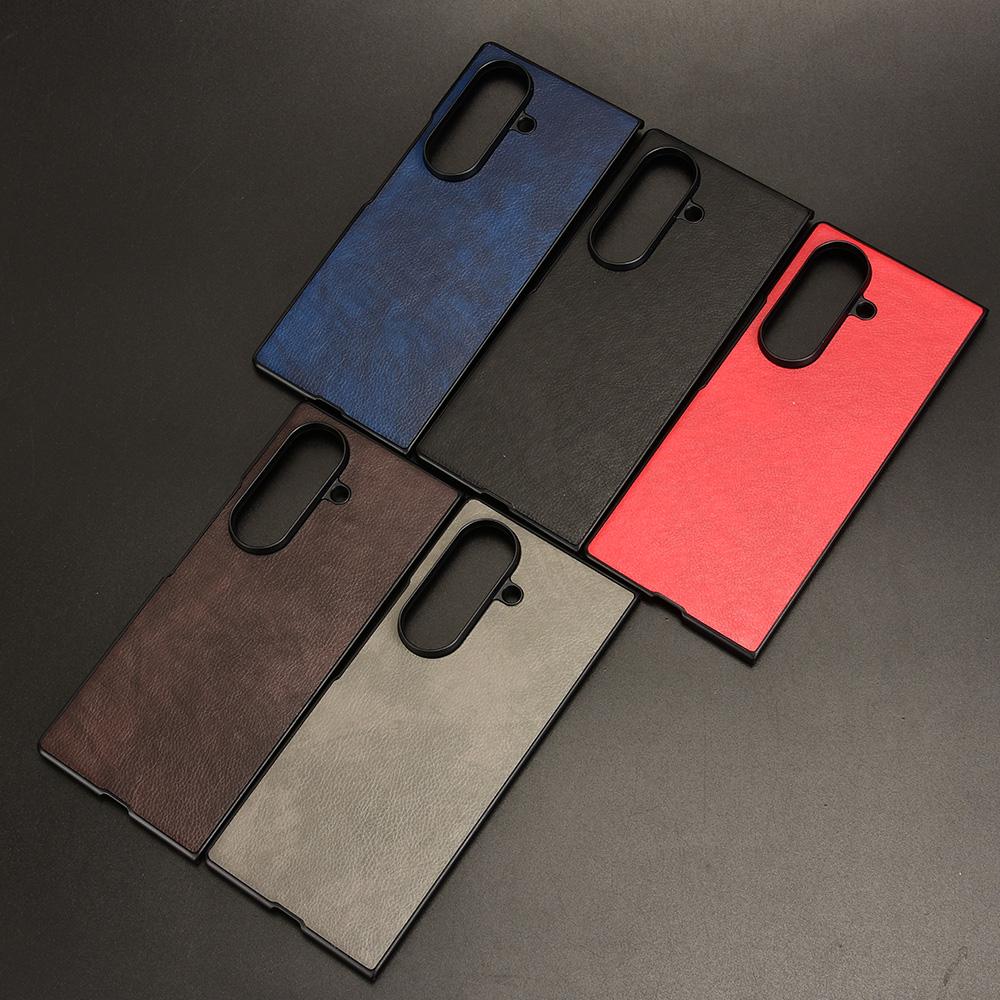 For Samsung Galaxy Z Fold7 5G Case Litchi Texture PU Leather + PC Phone Cover