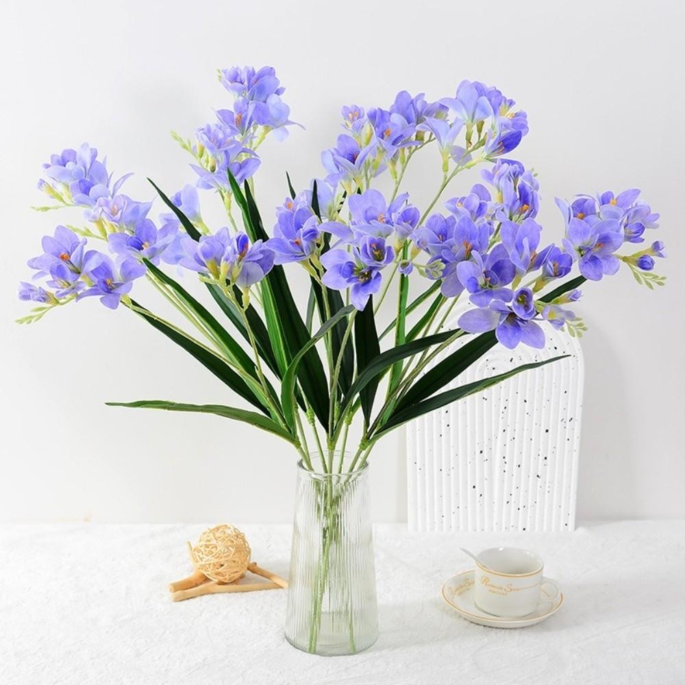 3D Fake Flower Moisturizing Texture Silk Flower Artificial Vanilla Orchid Flower  Photography Props