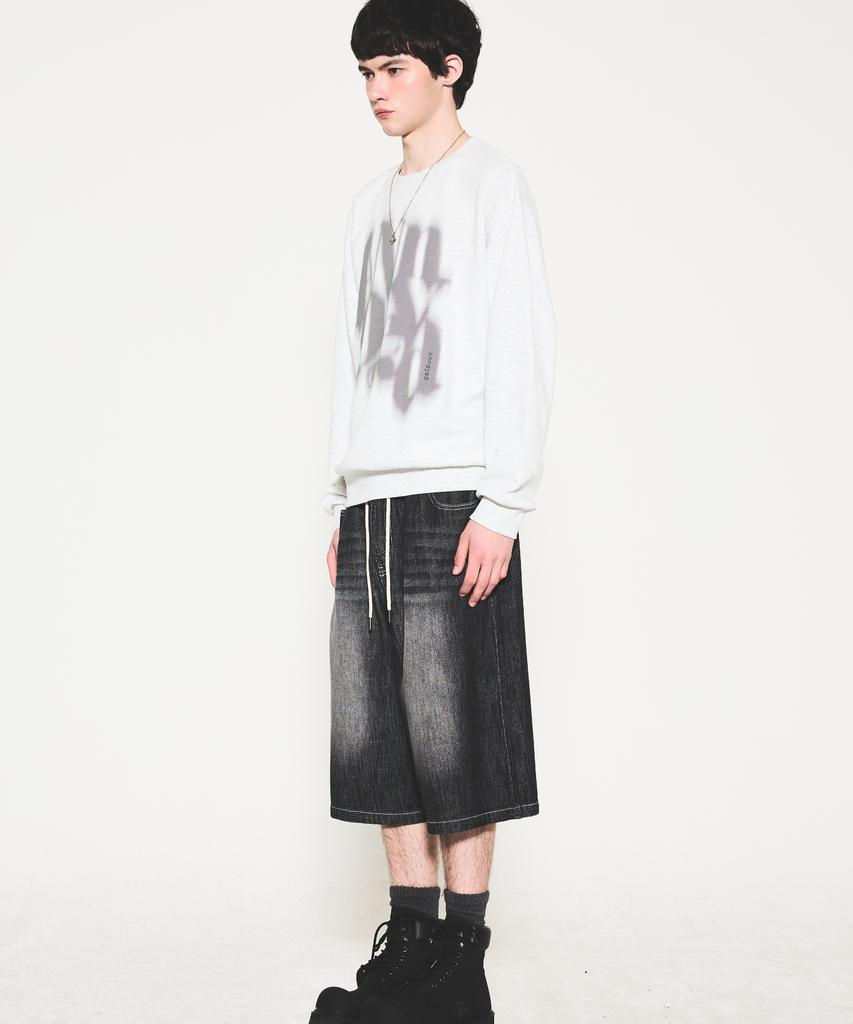 Eonoideu Basic Washed Denim Bermuda Shorts Lq2Du383_Black