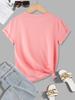 Schmetterling Herz Bedruckte T-Shirts Damen Lässig Weiche T-Shirts Locker Bequem Kurzarm Oberteile Sommer O-Ausschnitt Damen Kleidung