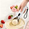 Heated Ice Cream Scoop, Rechargeable Electric Ice Cream Scooper with 3-Level Heat, LED Display, 2000mAh Battery for Hard Ice Cream,