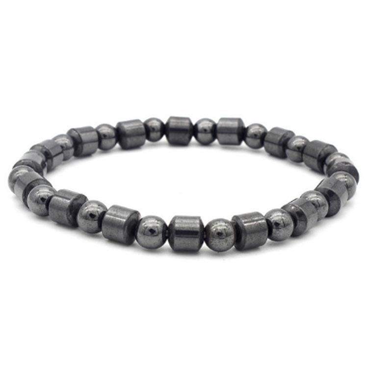 Unisex 8MM Black Hematite Beaded Magnetic Bracelets - Handmade Jewelry Accessories