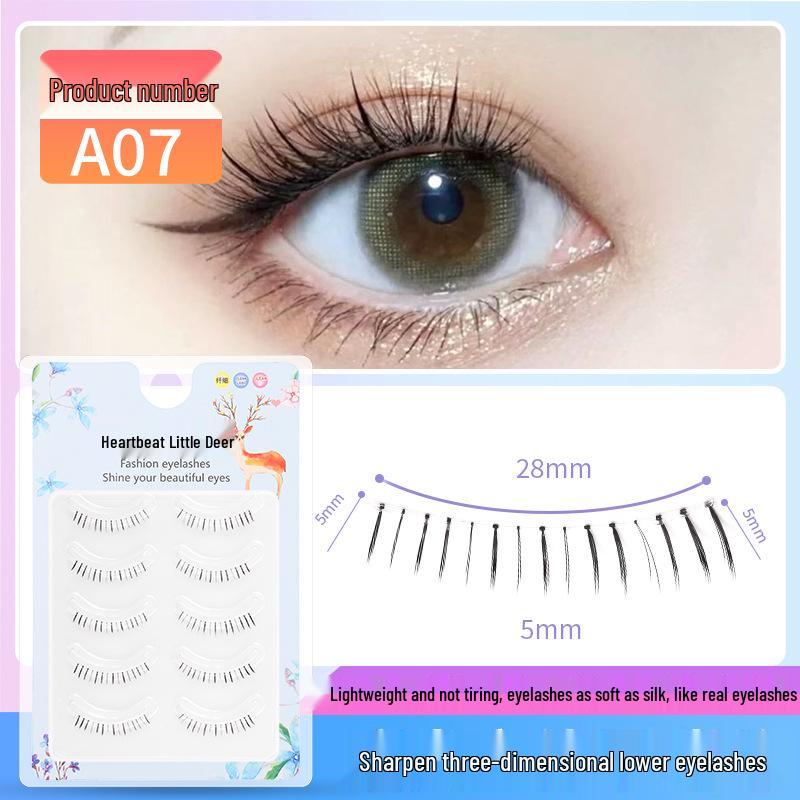 

3D Natural-Look Lightweight Full Strip Lower False Eyelashes for Daily Wear