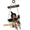 Witch Dolls Hanging Decor Ghost Witch Horror Scary Hanging Ghost Flying Witch Pendant Halloween DIY Party Ornaments Halloween