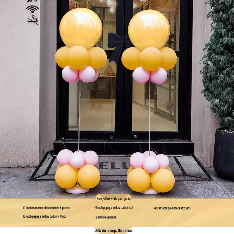 Graduation & Event Balloon Arch Decoration for Yoga Studio or Storefront Background