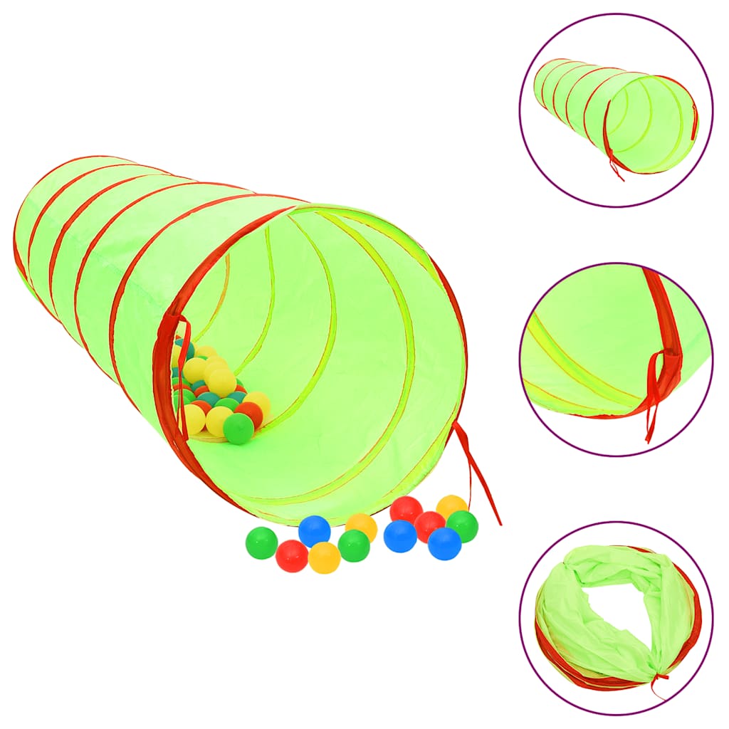 Vidaxl Spieltunnel für Kinder, Grün, 175 cm, Polyester