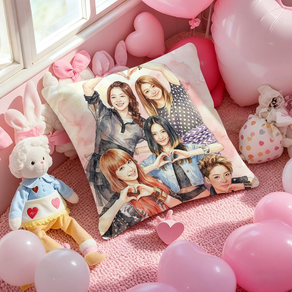 Kpop Ff(x) Cushion Cover Pattern Printed Pillowcase for Living Room Sofa Cushion Cover Bedroom Decor